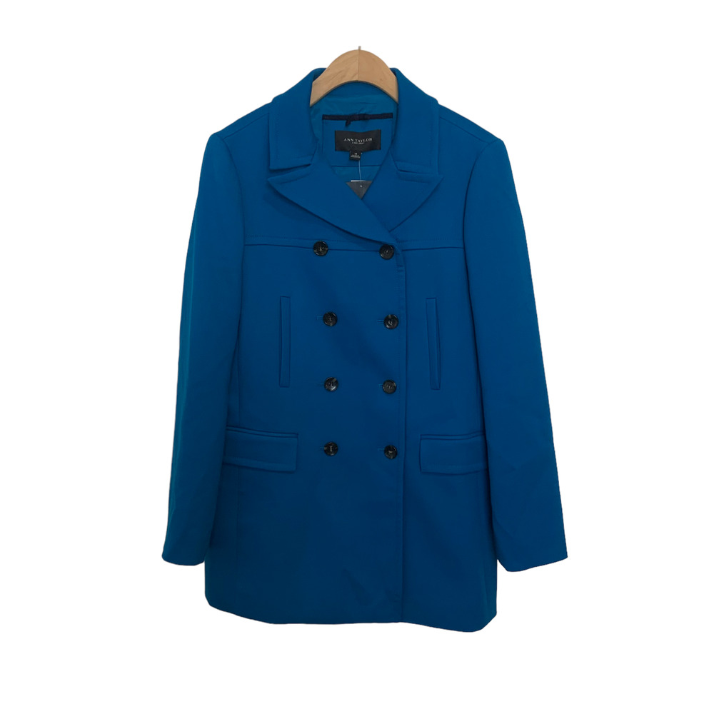 NWT Ann Taylor Long Sleeve Blazer Medium Mid-length Button-front Lined